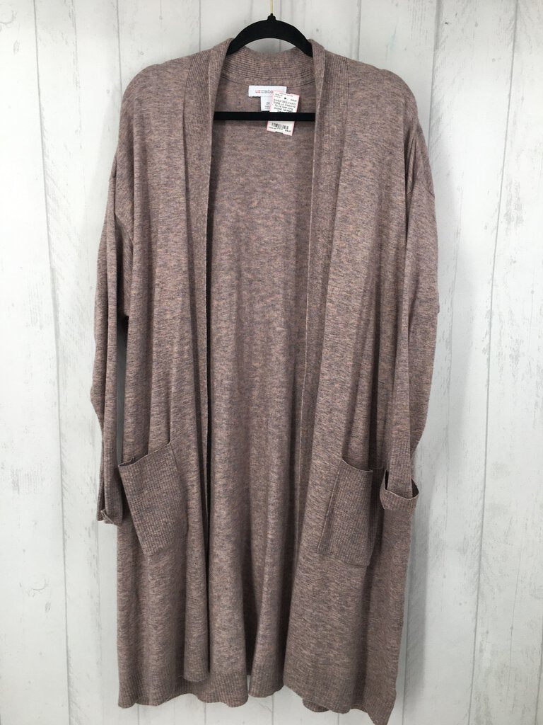 2x l/s open long pocket cardigan