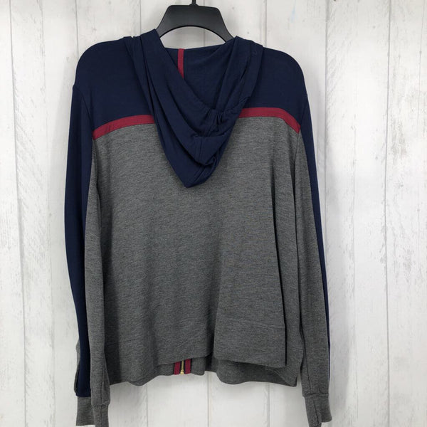 L Striped zip-up sweatshirt