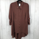 18 tab slv button hi-low shirt