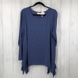 L Ruffled hem l/s top