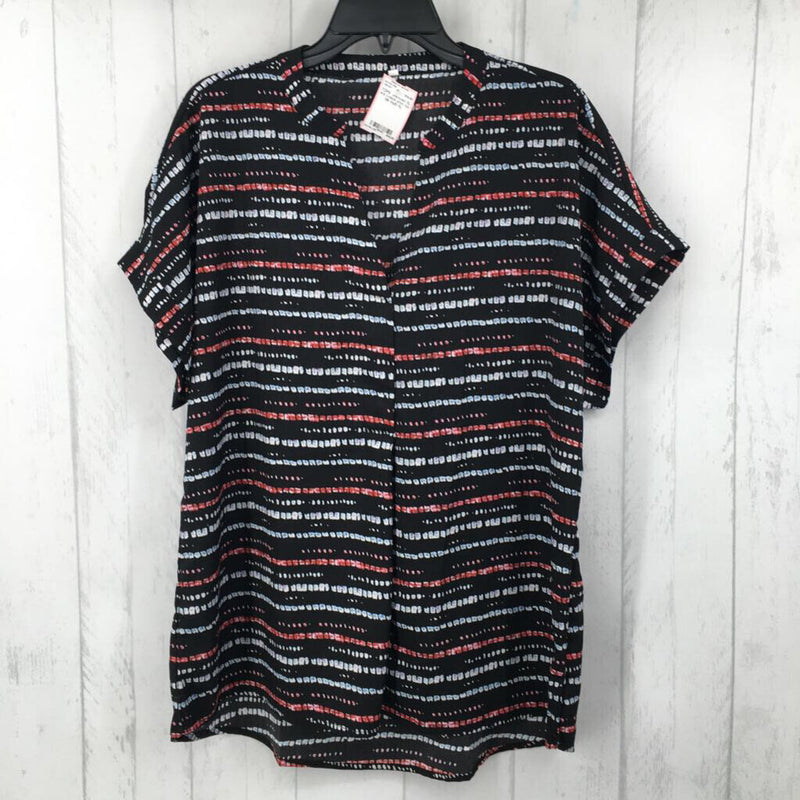 XL s/s v-neck print top