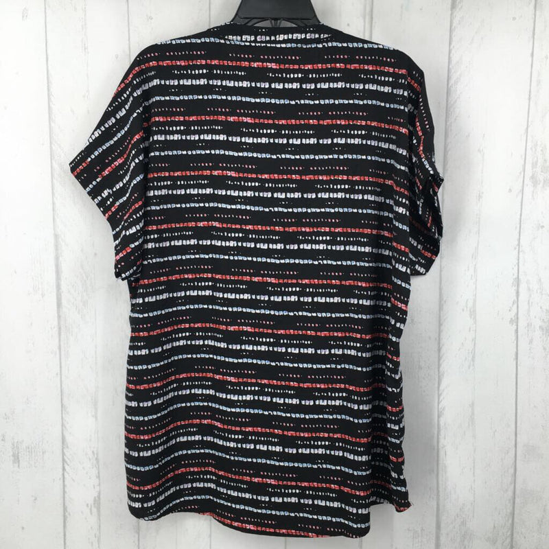 XL s/s v-neck print top