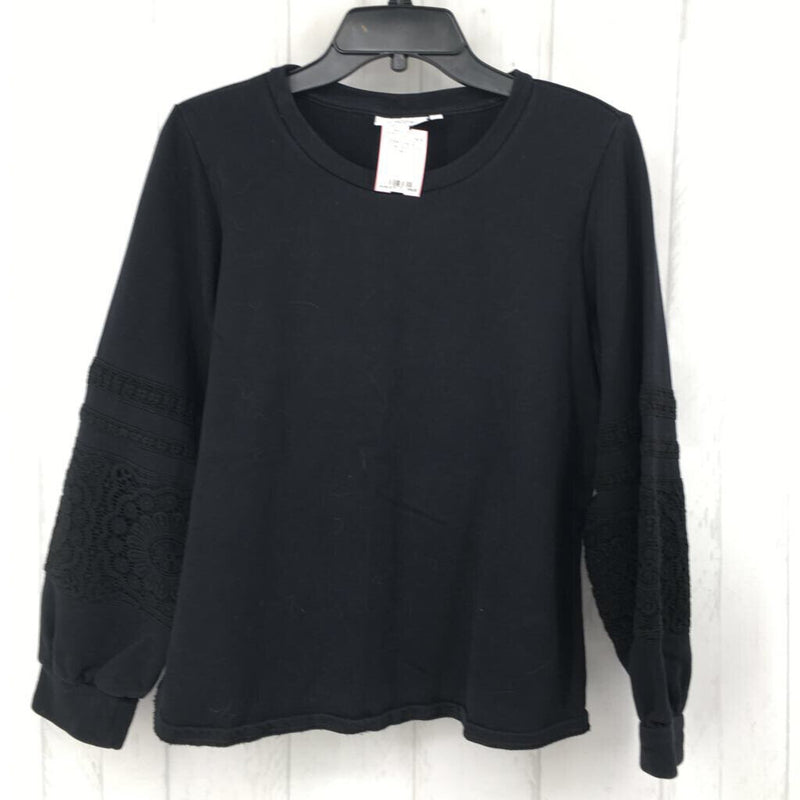 L crochet lace l/s top