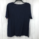 M s/s v-neck top