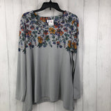 L l/s flower print sweater