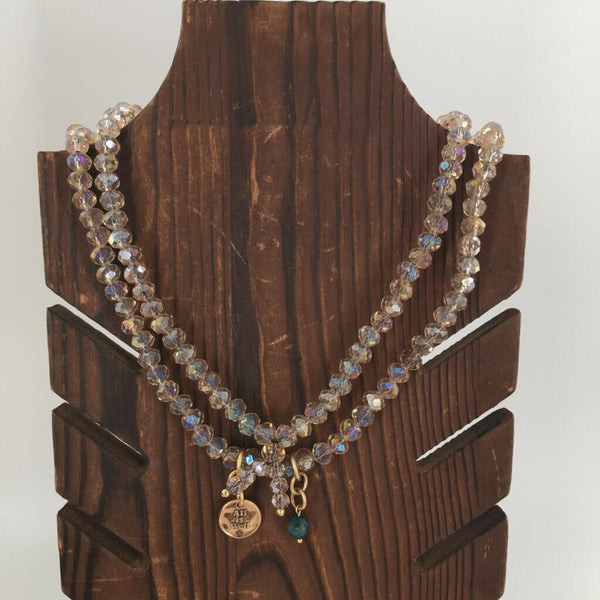 Katia Designs 10" Beaded (All is well charm) necklace