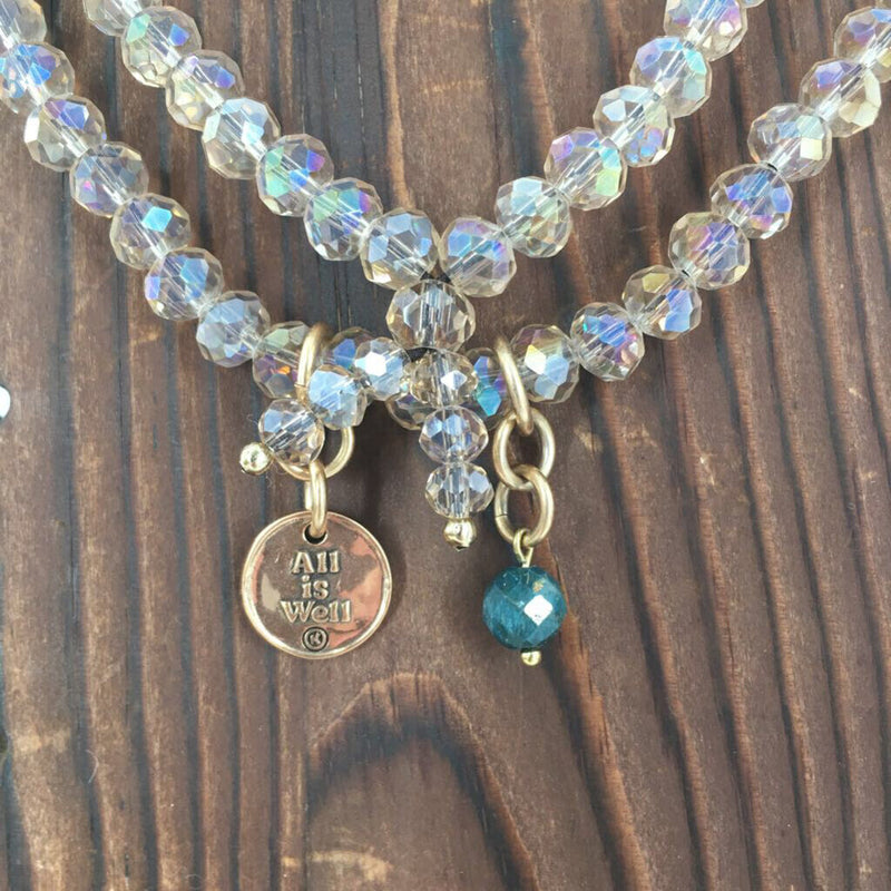 Katia Designs 10" Beaded (All is well charm) necklace