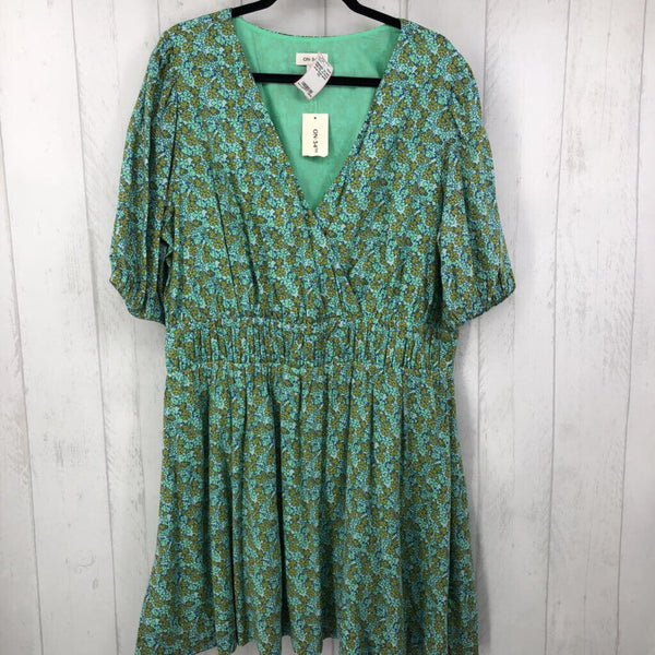 R59 XXL s/s floral wrap dress