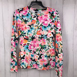 S l/s flower print top