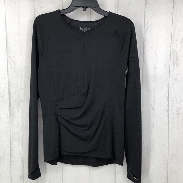 M l/s quarter zip top