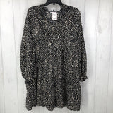 M Printed l/s dress