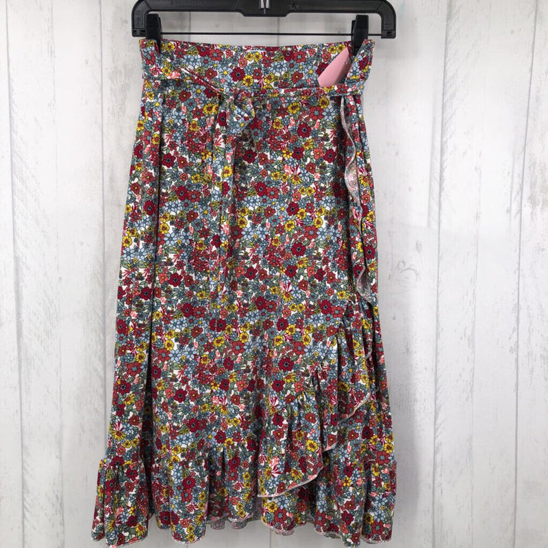 M Flo print wrap skirt