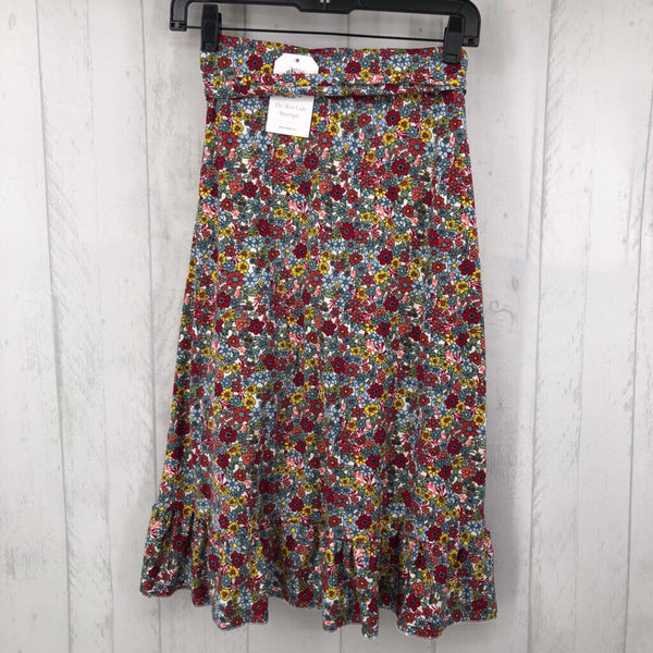 M Flo print wrap skirt