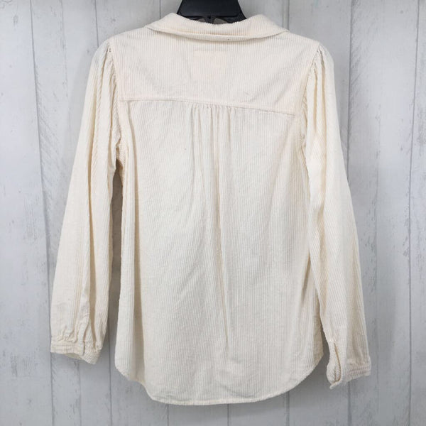 M Corduroy button down l/s top