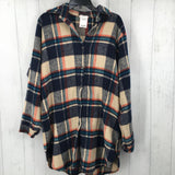 L Long plaid shacket