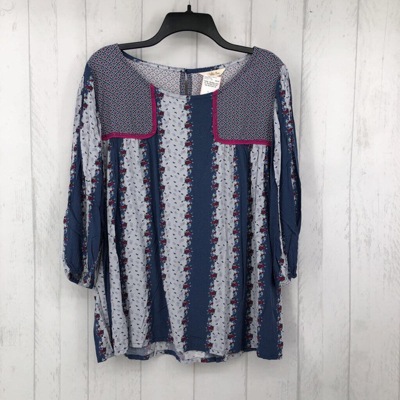 XL Printed 3/4 slv top