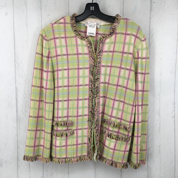 14 Plaid tweed blazer