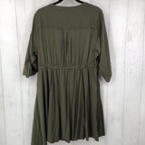 1 tab slv half button dress