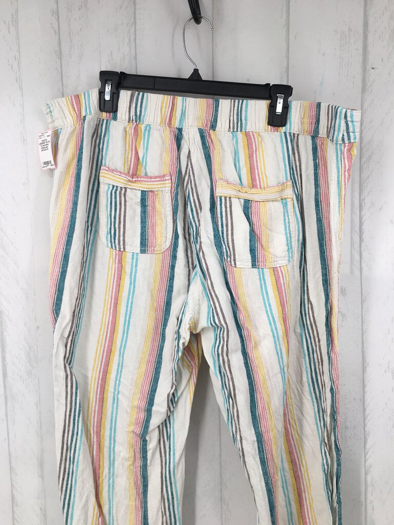 1X Linen blend striped pant