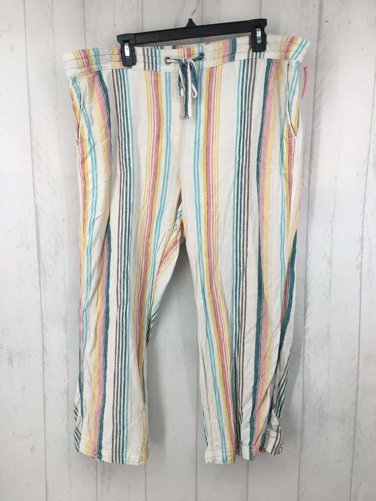 1X Linen blend striped pant