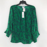 R44 XXL Scroll print 3/4 slv top