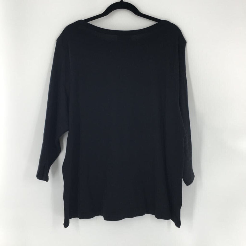 R30 3X Bateau neck 3/4 slv top