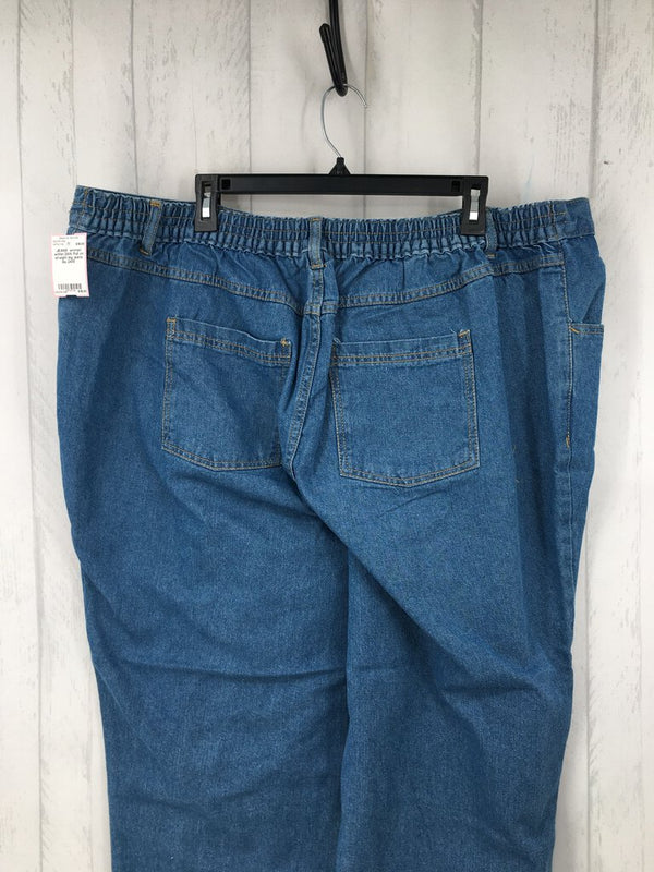 24W Pull on straight leg jeans