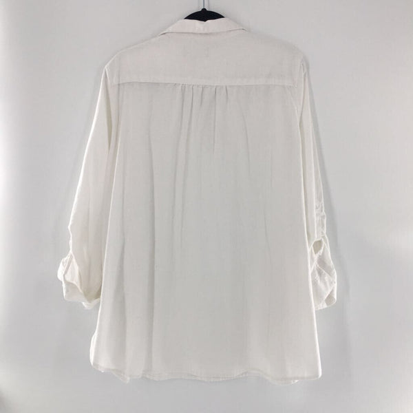 3X Linen blend v-neck l/s tunic