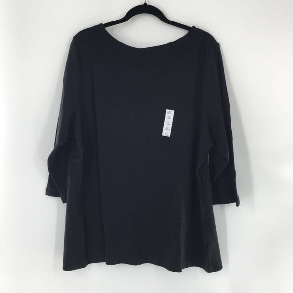 2X Bateau neck 3/4 slv tee