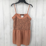 M Animal print peplum tank