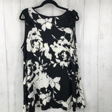 3XL Flo print ruffled tank