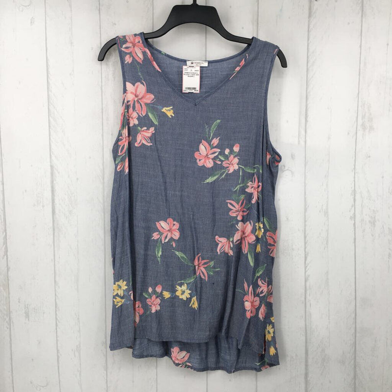 L Flo print v-neck tank