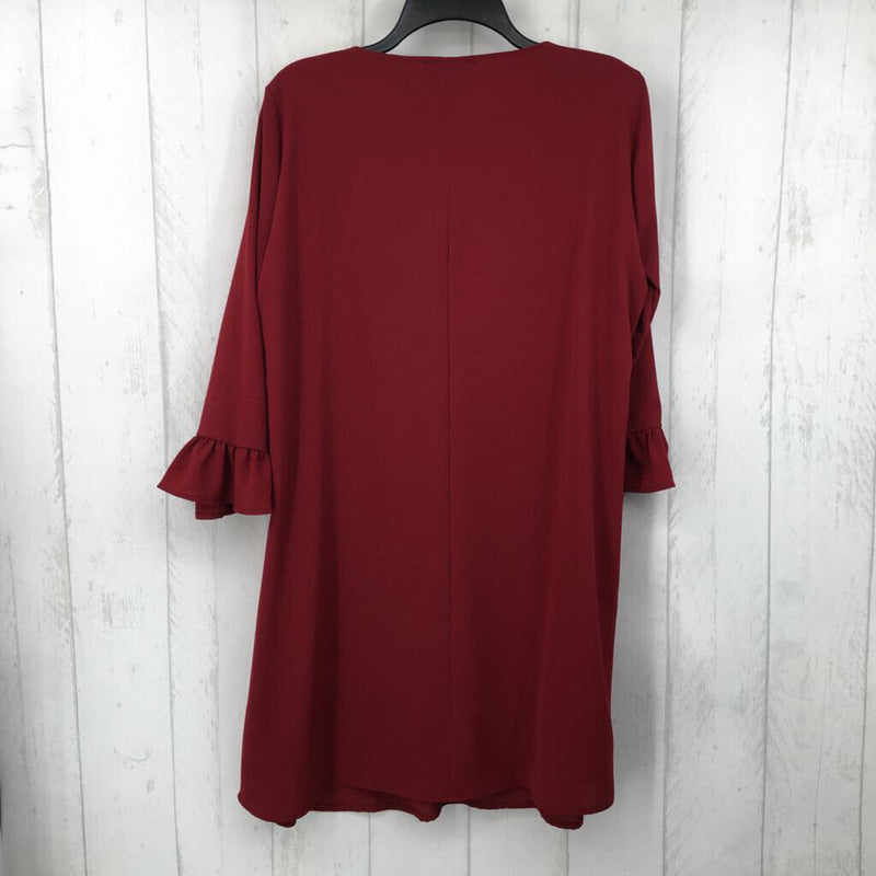 1X V-neck 3/4 slv dress