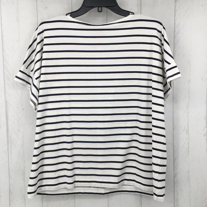 R59 L s/s stripe pocket top