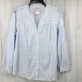 PL l/s stipe button shirt