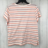 L s/s stripe v-neck top