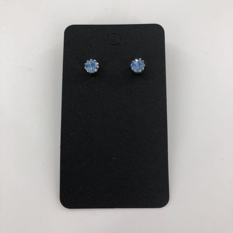 Blue stone stud earrings