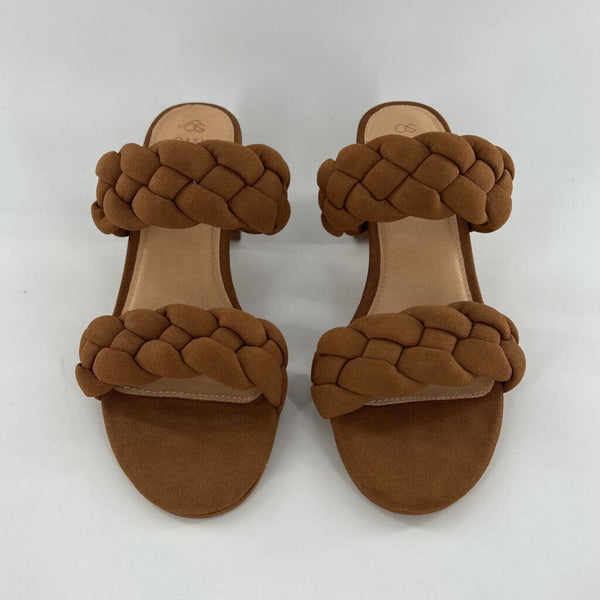 8 Braided strappy block heel sandal