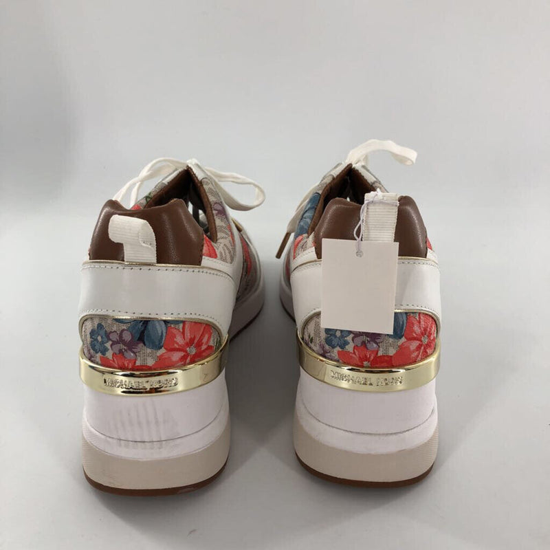 7.5 monogram flower print platform sneakers