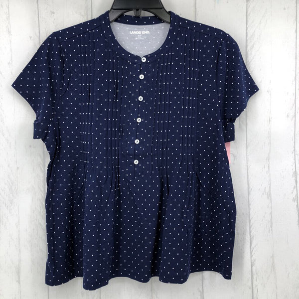 Mp Polka dot pleated s/s top