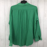 XL Gauzy button down l/s top