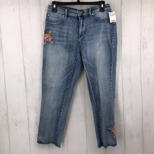 8 Flo embroidered jeans