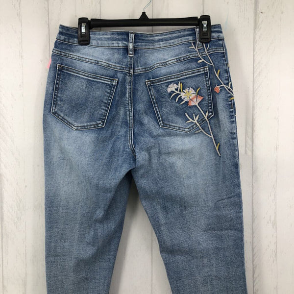 8 Flo embroidered jeans