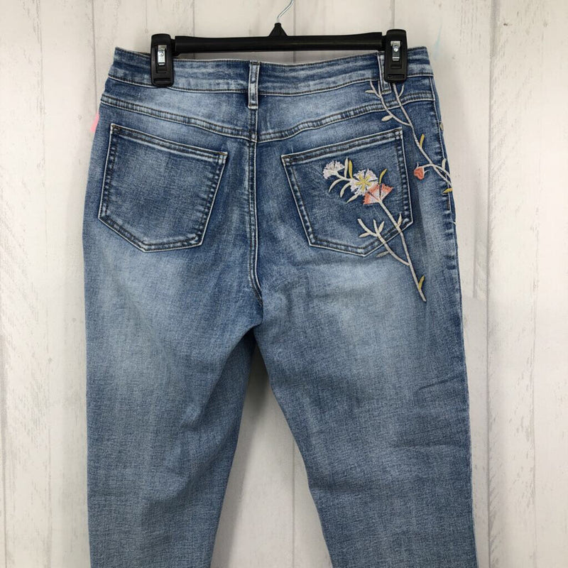 8 Flo embroidered jeans