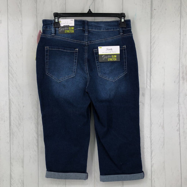 R34 8p Slim-stretch denim capris