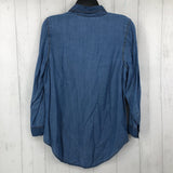 S Button down denim l/s top