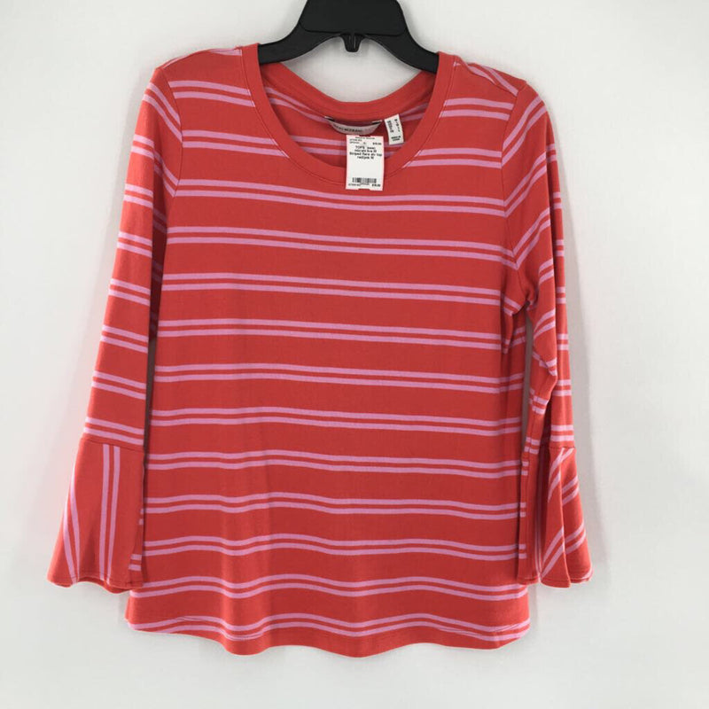 M Striped flare slv top