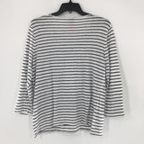 2(L) Striped w pockets l/s tee