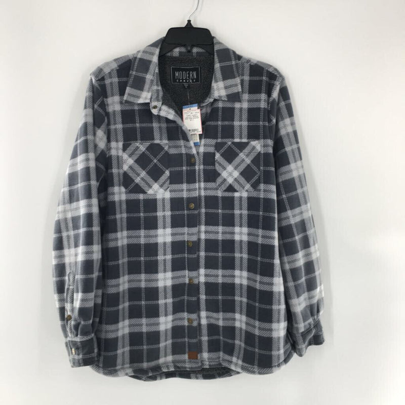 L Sherpa lined plaid shacket