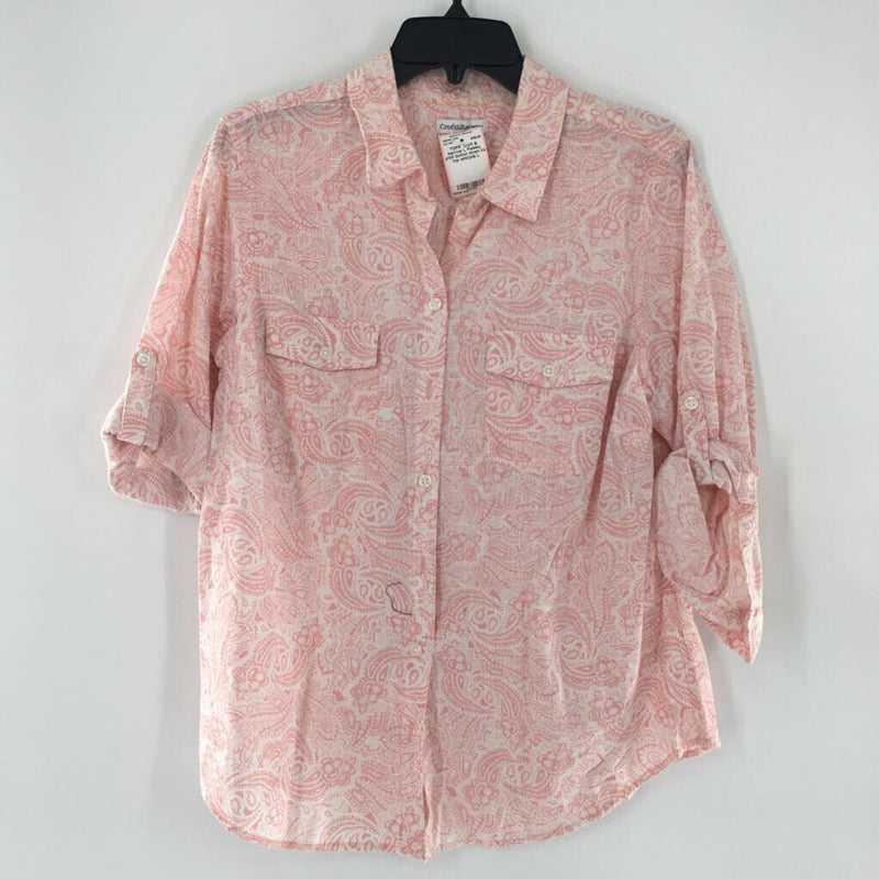 L Paisley print button down l/s top